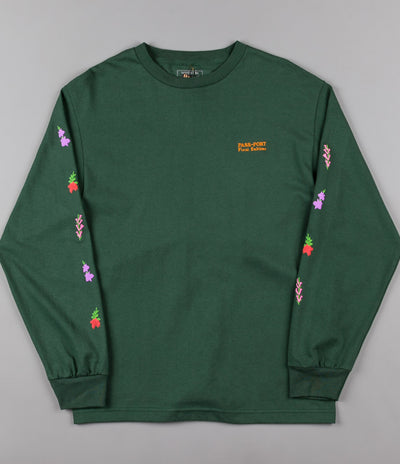Pass Port Floral Emblems Long Sleeve T-Shirt - Forest Green