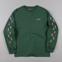Pass Port Floral Emblems Long Sleeve T-Shirt - Forest Green thumbnail