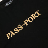Pass Port Gold Official Embroidered Crewneck Sweatshirt - Black thumbnail