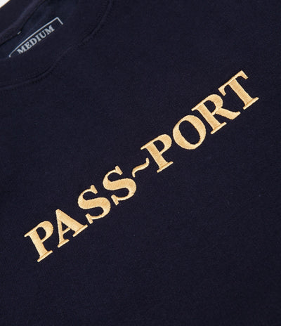 Pass Port Gold Official Embroidered Crewneck Sweatshirt - Navy