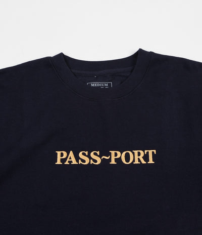 Pass Port Gold Official Embroidered Crewneck Sweatshirt - Navy