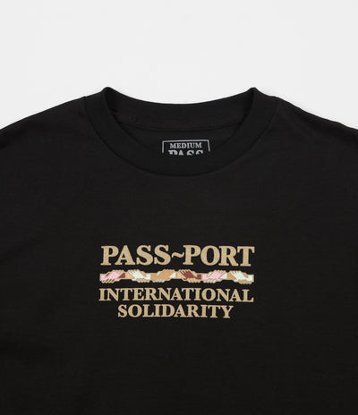 Pass Port Inter Solid Long Sleeve T-Shirt - Black