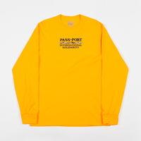 Pass Port Inter Solid Long Sleeve T-Shirt - Gold thumbnail