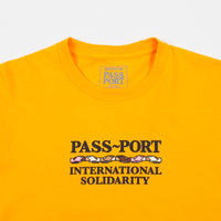 Pass Port Inter Solid Long Sleeve T-Shirt - Gold thumbnail