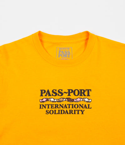 Pass Port Inter Solid Long Sleeve T-Shirt - Gold