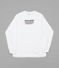 Pass Port Inter Solid Long Sleeve T-Shirt - White