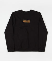 Pass Port International Embroidery Crewneck Sweatshirt - Black