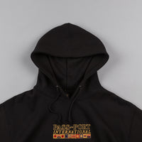 Pass Port International Embroidery Hooded Sweatshirt - Black thumbnail