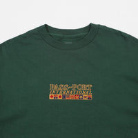 Pass Port International Embroidery Long Sleeve T-Shirt - Forest Green thumbnail
