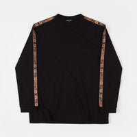 Pass Port International Embroidery Ribbon Long Sleeve T-Shirt - Black thumbnail