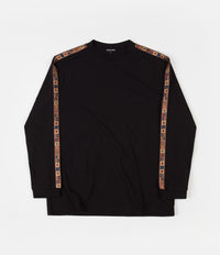 Pass Port International Embroidery Ribbon Long Sleeve T-Shirt - Black