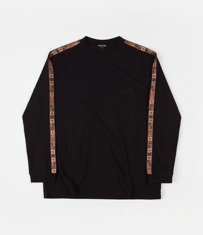 Pass Port International Embroidery Ribbon Long Sleeve T-Shirt - Black