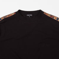 Pass Port International Embroidery Ribbon Long Sleeve T-Shirt - Black thumbnail