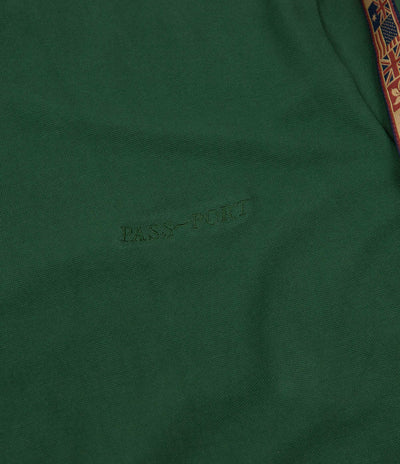 Pass Port International Embroidery Ribbon Long Sleeve T-Shirt - Forest Green
