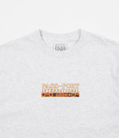 Pass Port International Embroidery T-Shirt - Ash
