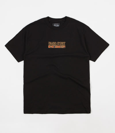 Pass Port International Embroidery T-Shirt - Black