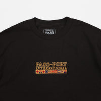 Pass Port International Embroidery T-Shirt - Black thumbnail