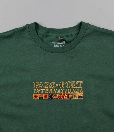 Pass Port International Embroidery T-Shirt - Forest Green