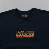 Pass Port International Embroidery T-Shirt - Navy thumbnail