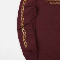 Pass Port Intersolid Long Sleeve T-Shirt - Burgundy thumbnail