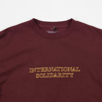 Pass Port Intersolid Long Sleeve T-Shirt - Burgundy thumbnail
