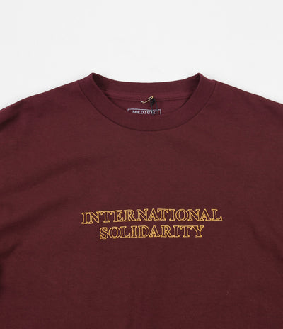Pass Port Intersolid Long Sleeve T-Shirt - Burgundy