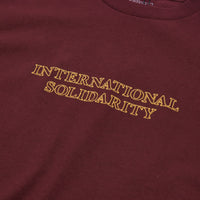 Pass Port Intersolid Long Sleeve T-Shirt - Burgundy thumbnail
