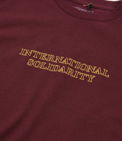 Pass Port Intersolid Long Sleeve T-Shirt - Burgundy