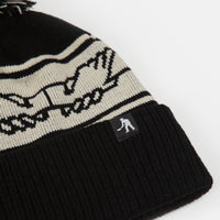 Pass Port Intersolid Pom Pom Beanie - Black thumbnail