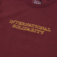 Pass Port Intersolid T-Shirt - Burgundy thumbnail