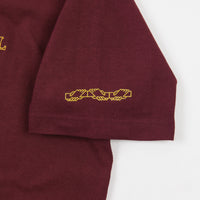 Pass Port Intersolid T-Shirt - Burgundy thumbnail