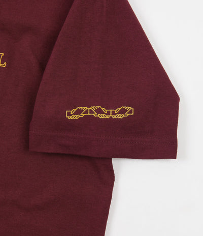 Pass Port Intersolid T-Shirt - Burgundy