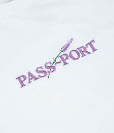 Pass Port Lavender Long Sleeve T-Shirt - White