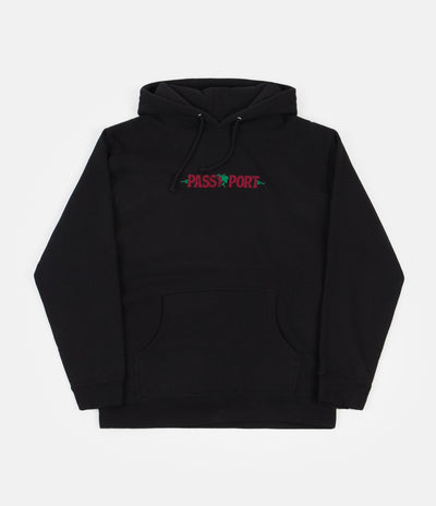Pass Port Life Of Leisure Embroidery Hoodie - Black