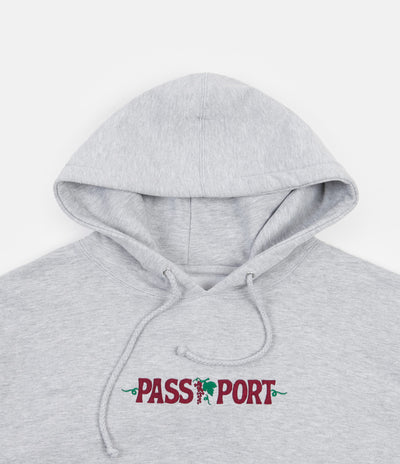 Pass Port Life Of Leisure Embroidery Hoodie - Grey Heather