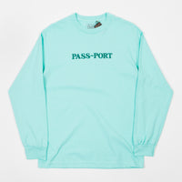 Pass Port Official Embroidered Long Sleeve T-Shirt - Celadon thumbnail