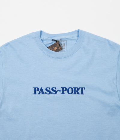 Pass Port Official Embroidered Long Sleeve T-Shirt - Powder Blue