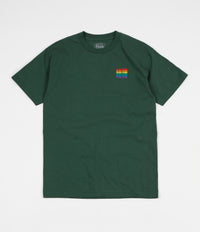 Pass Port Official Repeat Embroidered T-Shirt - Forest Green