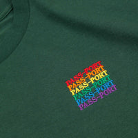 Pass Port Official Repeat Embroidered T-Shirt - Forest Green thumbnail