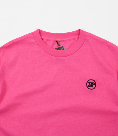 Pass Port P~P Works Embroidered T-Shirt - Hot Pink