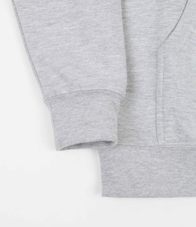 Pass Port Quill Embroidery Hoodie - Grey Heather