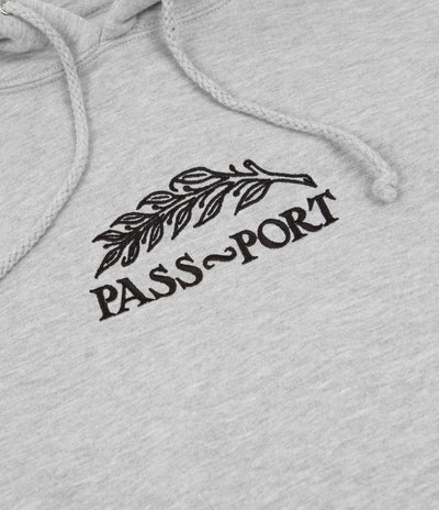 Pass Port Quill Embroidery Hoodie - Grey Heather