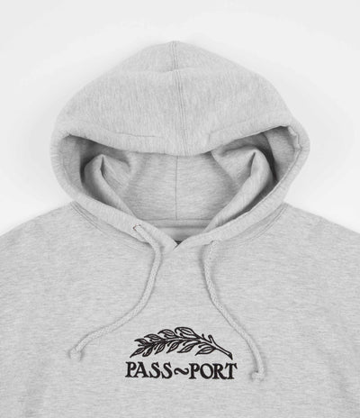 Pass Port Quill Embroidery Hoodie - Grey Heather