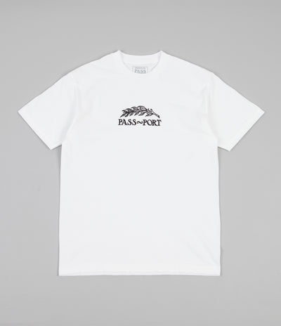 Pass Port Quill Embroidery T-Shirt - White