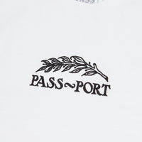 Pass Port Quill Embroidery T-Shirt - White thumbnail