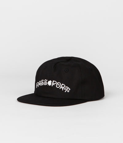 Pass Port Sham 5 Panel Cap - Black