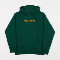 Pass Port Solid Bar Embroidery Hoodie  - Forest Green thumbnail