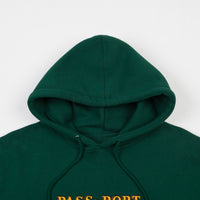 Pass Port Solid Bar Embroidery Hoodie  - Forest Green thumbnail