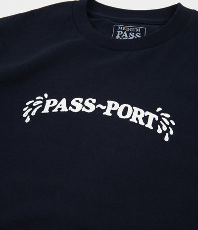 Pass Port Sweaty Puff Print T-Shirt - Navy