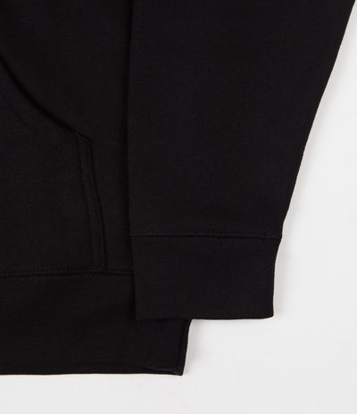 Pass Port Waiter Embroidery Hoodie - Black